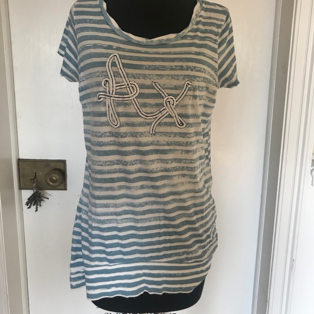 AX distressed shirt